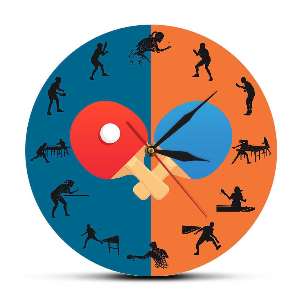 Ping Pong Wall Clock Silent Ta - Table Tennis Live บทวิจารณ์และราคา