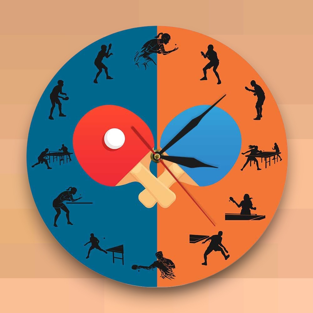 Ping Pong Wall Clock Silent Ta - Table Tennis Live บทวิจารณ์และราคา